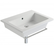 Раковина для ванной подвесная Globo FORTY3 60х47х14 см без отверстий под смеситель белая  FO060.BI