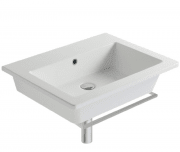 Раковина для ванной подвесная Globo FORTY3 60х47х14 см без отверстий под смеситель белая  FO060.BI