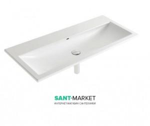 Раковина для ванной подвесная Globo STOCKHOLM 102x45x13 см без отверстий под смеситель белая  LA102.BI