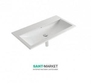 Раковина для ванної підвісна Globo STOCKHOLM 84x45x13 см без отворів під змішувач біла LA084.BI