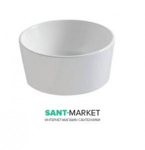 Раковина для ванної накладняа Globo FORTY3 35х35х16 см без отворів під змішувач біла FO035.BI