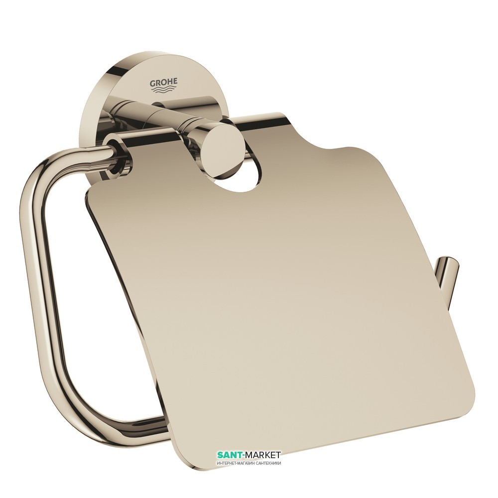 Держатель туалетной бумаги Grohe Essentials с крышкой полированный никель 40367BE1