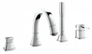 Смеситель однорычажный на борт ванны с душем Grohe Grandera хром 19936000