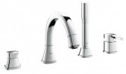 Смеситель однорычажный на борт ванны с душем Grohe Grandera хром 19936000
