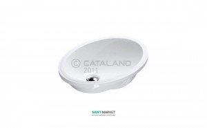 Раковина для ванної вбудована Catalano CANOVA ROYAL 57х42 см без відп. під змішувач біла 1SONN00