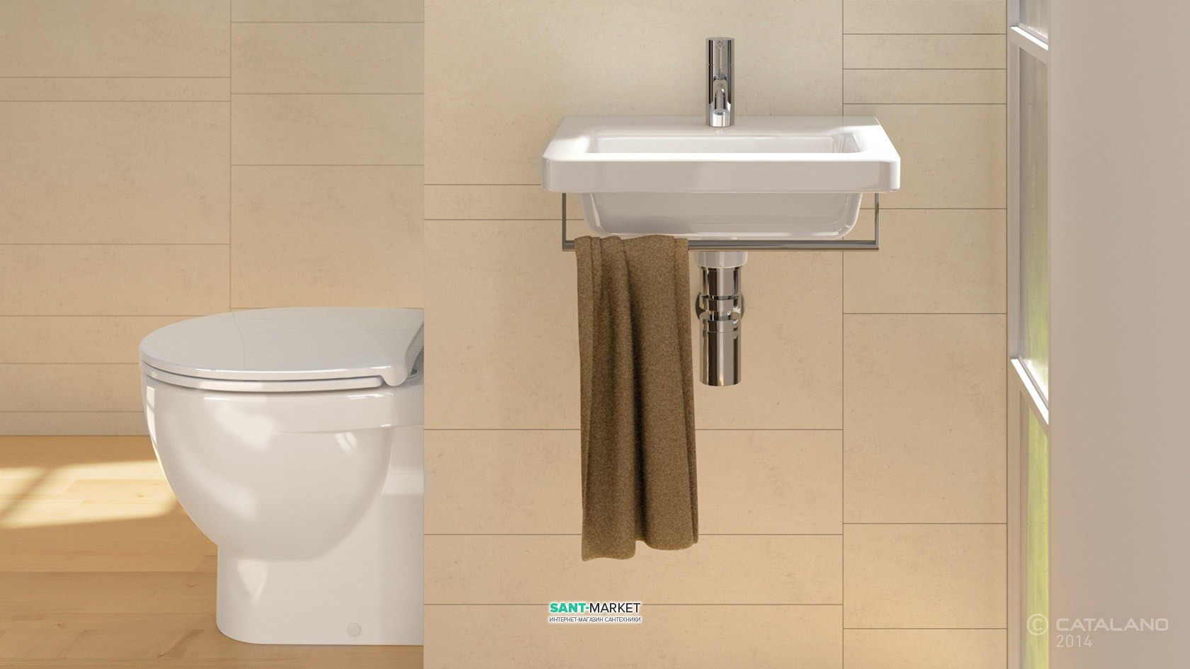 Полотенцедержатель для раковины CATALANO NEW LIGHT 38 см хром  5P45LI00