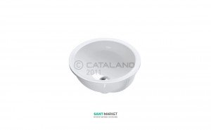 Раковина для ванної вбудована Catalano CANOVA ROYAL d40 см без відп. під змішувач біла 1SO4000