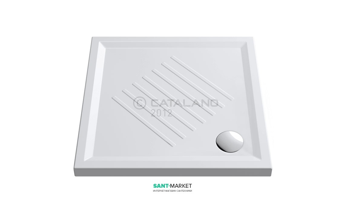 Душевой поддон керамика Catalano Verso 900х90х6 белый 19090H600