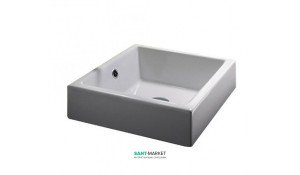 Раковина для ванної накладна Catalano VERSO 37x37 см без відп. під змішувач біла 137VE00