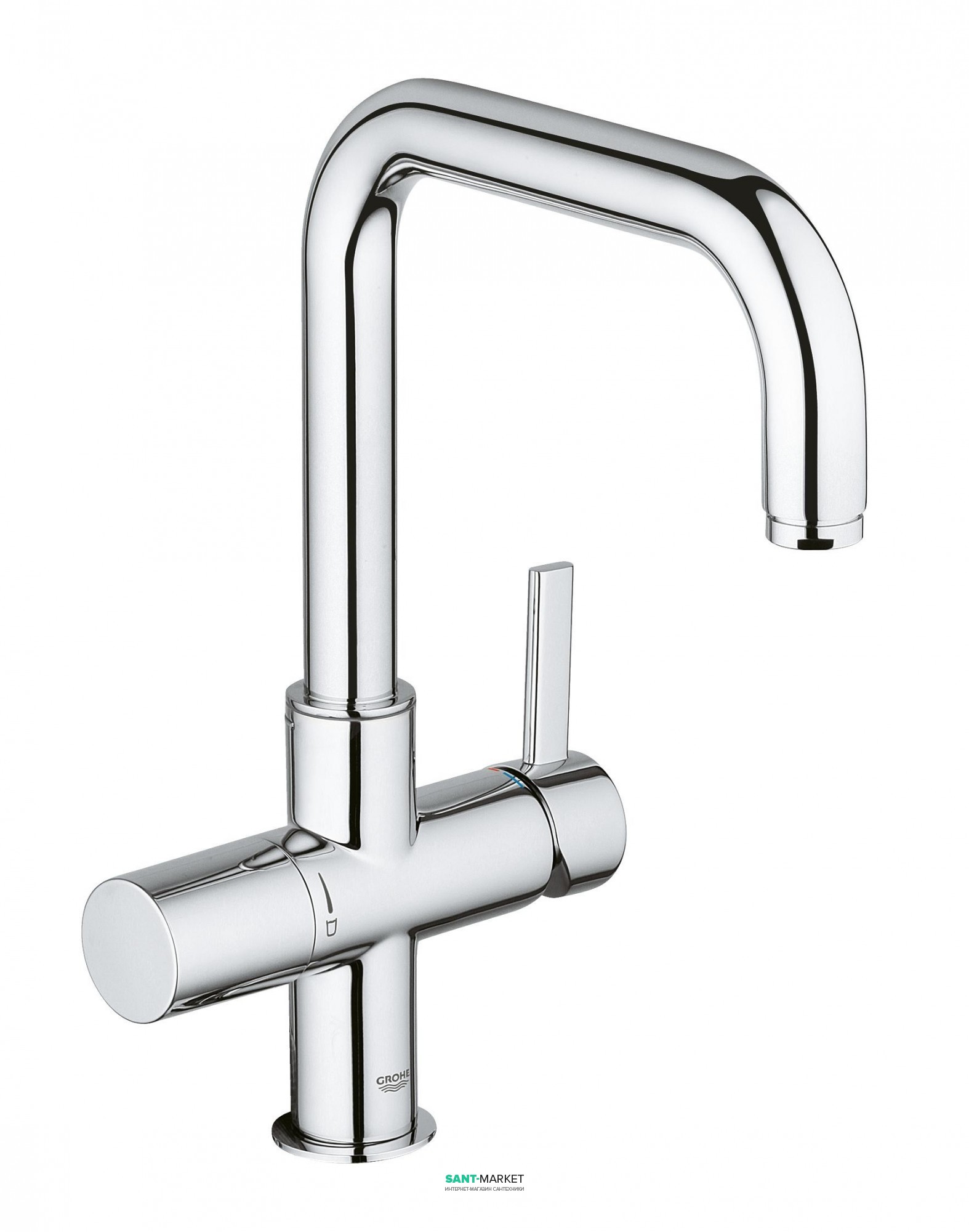 Смеситель однорычажный для кухни Grohe Blue без фильтра хром 31303000