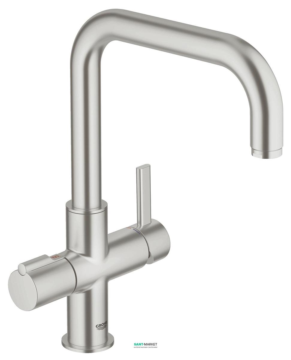 Змішувач одинважільний для кухні Grohe Red без бойлера суперсталь 30097DC0