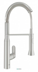 Сенсорный смеситель для кухни Grohe K7 Foot Control однорычажный суперсталь 30312DC0