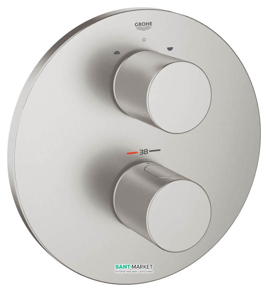 Смеситель с термостатом скрытый (встраиваемый) Grohe коллекция Grohtherm 3000 Cosmopolitan суперсталь 19468DC0