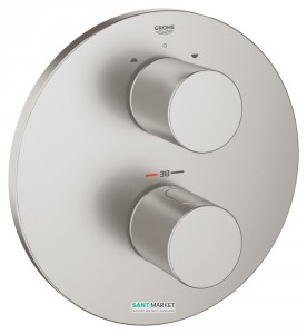 Смеситель с термостатом скрытый (встраиваемый) Grohe коллекция Grohtherm 3000 Cosmopolitan суперсталь 19468DC0
