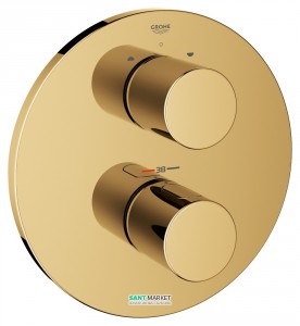 Смеситель с термостатом скрытый (встраиваемый) Grohe коллекция Grohtherm 3000 Cosmopolitan холодный рассвет 19468GL0