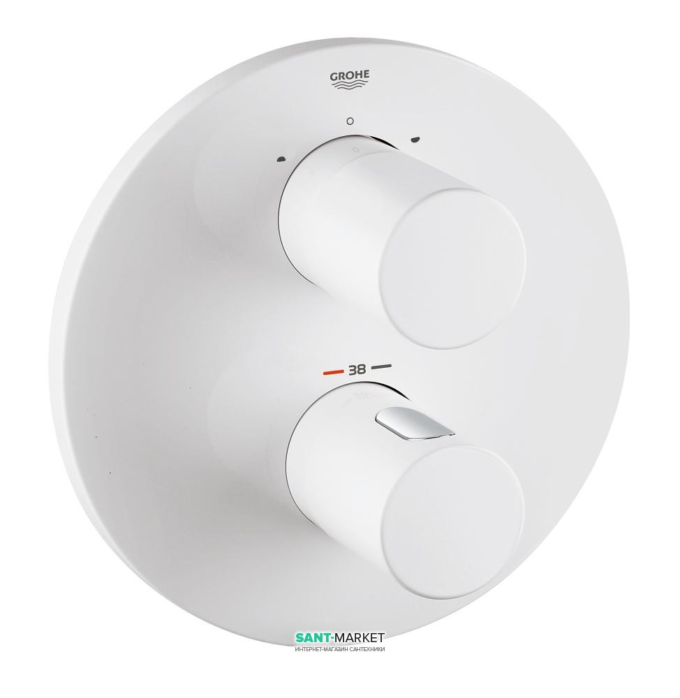 Змішувач з термостатом прихований (вбудований) Grohe колекція Grohtherm 3000 Cosmopolitan хром / білий 19468LS0