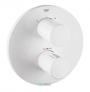 Смеситель с термостатом скрытый (встраиваемый) Grohe коллекция Grohtherm 3000 Cosmopolitan хром/белый 19468LS0