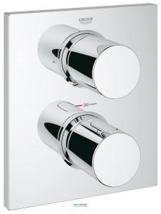 Змішувач з термостатом прихований (вбудований) Grohe Grohtherm F з перемикачем на 2 положення хром 27618000