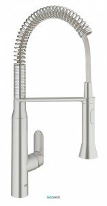 Сенсорный смеситель для кухни Grohe K7 Foot Control однорычажный суперсталь 30312DC0