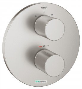 Смеситель с термостатом скрытый (встраиваемый) Grohe коллекция Grohtherm 3000 Cosmopolitan суперсталь 19468DC0