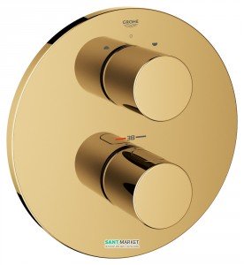 Смеситель с термостатом скрытый (встраиваемый) Grohe коллекция Grohtherm 3000 Cosmopolitan холодный рассвет 19468GL0