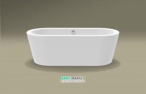 Ванна акриловая пристенная Knief Hot 180х80х60 белая 0100-272-06 + Сифон для ванны Knief 0100-091-06