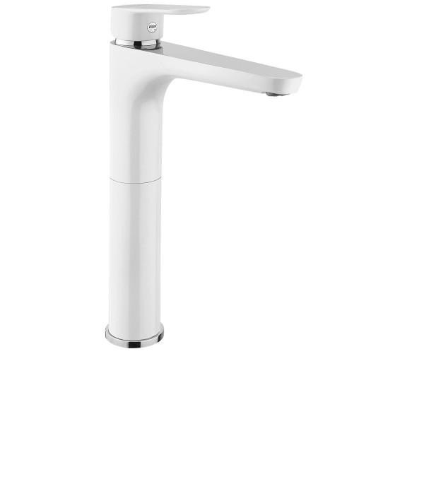 Змішувач для раковини високий Fiore KEVON CHIC хром / білий 81WX8126