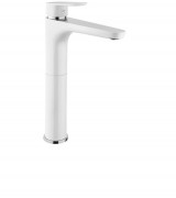 Смеситель для раковины высокий Fiore KEVON CHIC хром/белый 81WX8126