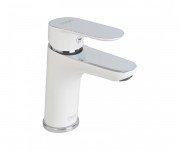 Смеситель для раковины на 1 отверстие Fiore KEVON CHIC хром/белый 81WX8123