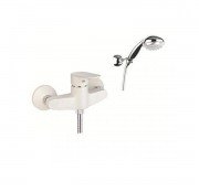 Змішувач для душу з лійкою власником і шлангом Fiore KEVON CHIC хром / білий 81CR6510