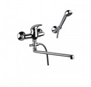 Смеситель для ванны  с душевой лейкой держателем и шлангом Fiore NEXUS хром 43CR4250