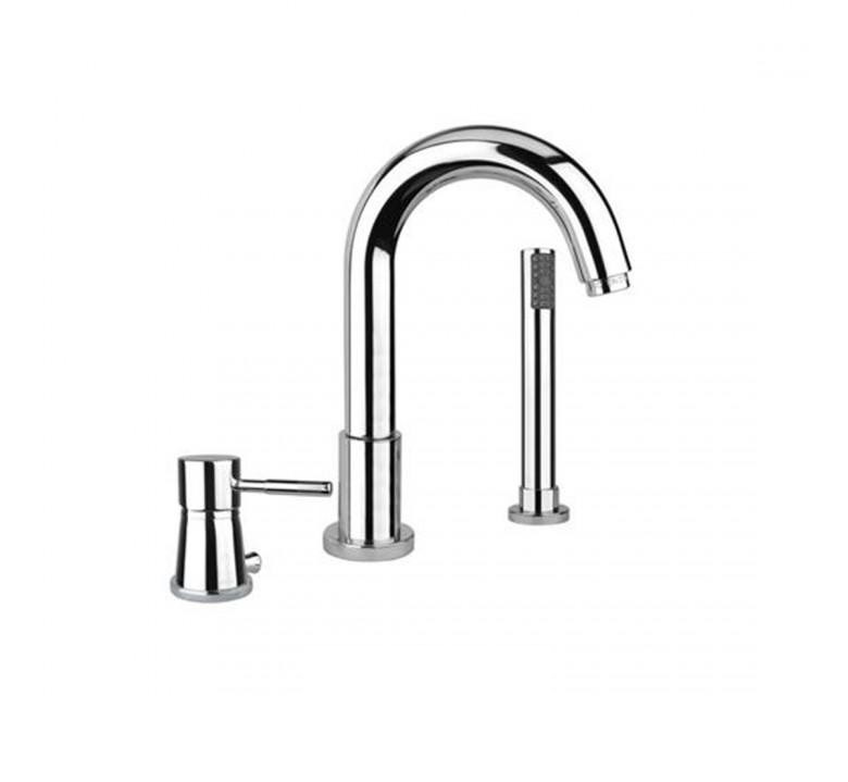 Смеситель на борт ванны с душевой лейкой на 3 отв. Fiore XENON хром 44CR5155