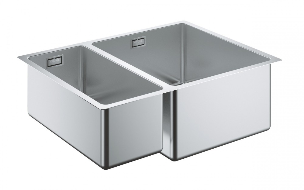 Мийка для кухні прямокутна Grohe K700 під стільницю 1 5 чаші основна чаша справа нержавіюча сталь 31576SD0