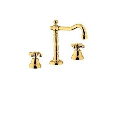 Змішувач для раковини на 3 отвори Fiore MARGOT золото 26OO0629
