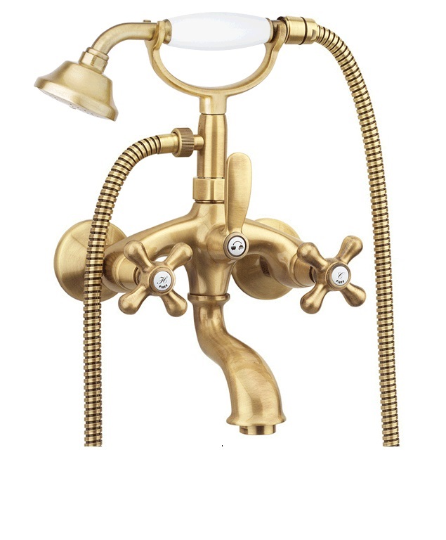 Смеситель для ванны c шлангом и ручным душем Fiore MARGOT бронза 26ZZ0600