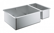 Мийка для кухні прямокутна Grohe K700 під стільницю 1 5 чаші основна чаша зліва нержавіюча сталь 31575SD0