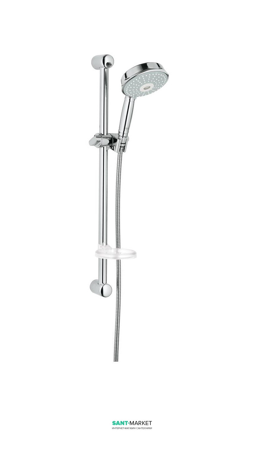 Душевой гарнитур со штангой Grohe коллекция Rainshower Rustic 130 хром 27140000