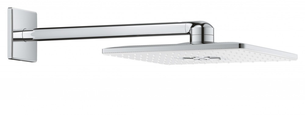 Верхній душ з кронштейном Grohe Rainshower 310 SmartActive Cube хром / білий 26479LS0