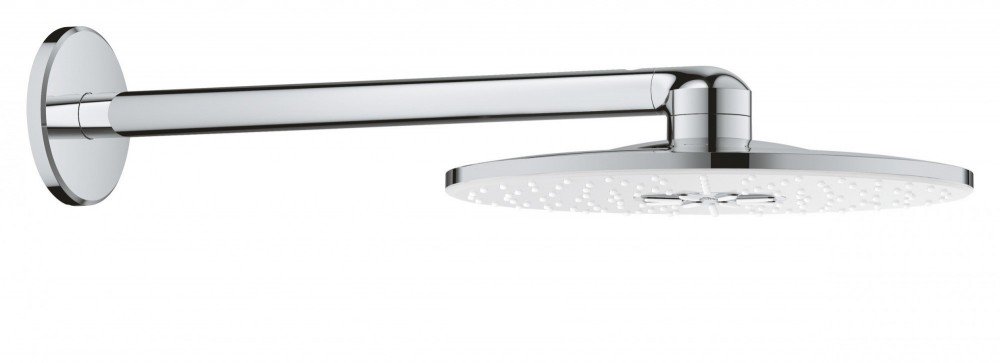 Верхній душ Grohe Rainshower 310 SmartActive (2 режиму) з душовим кронштейном біла місяць 26475LS0