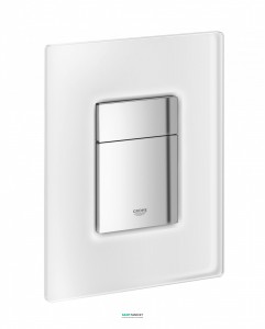 Панель смыва для унитаза Grohe Skate Cosmopolitan Glass (3 режима смыва) хром/да Винчи белый 38845MF0