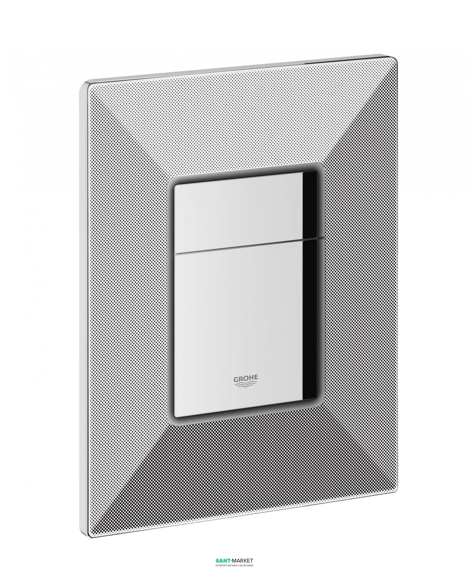 Панель змиву для унітазу Grohe Skate Cosmopolitan Print хром / чорна графіка 38859XG0