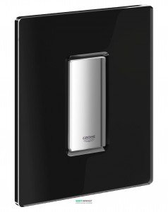 Панель смыва для писсуара Grohe Skate Cosmopolitan Glass (1 режим смыва) хром/черный бархат 38846KS0