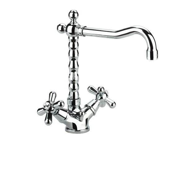 Смеситель для раковины высокий на 1 отв. Fiore MARGOT SKY хром/Swarovski 01CR0625