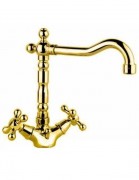 Смеситель для раковины высокий на 1 отв. Fiore MARGOT SKY золото/Swarovski 01OO0625