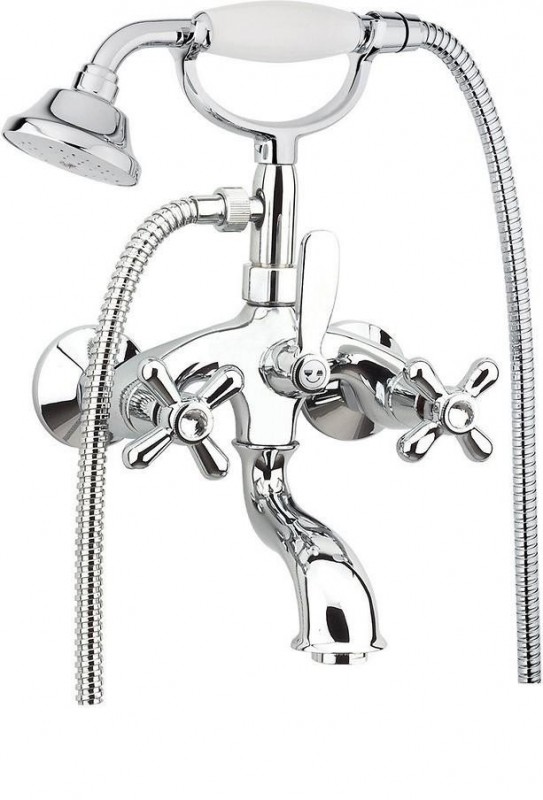 Смеситель для ванны c ручным душем и шлангом Fiore MARGOT SKY хром/Swarovski 01CR0600