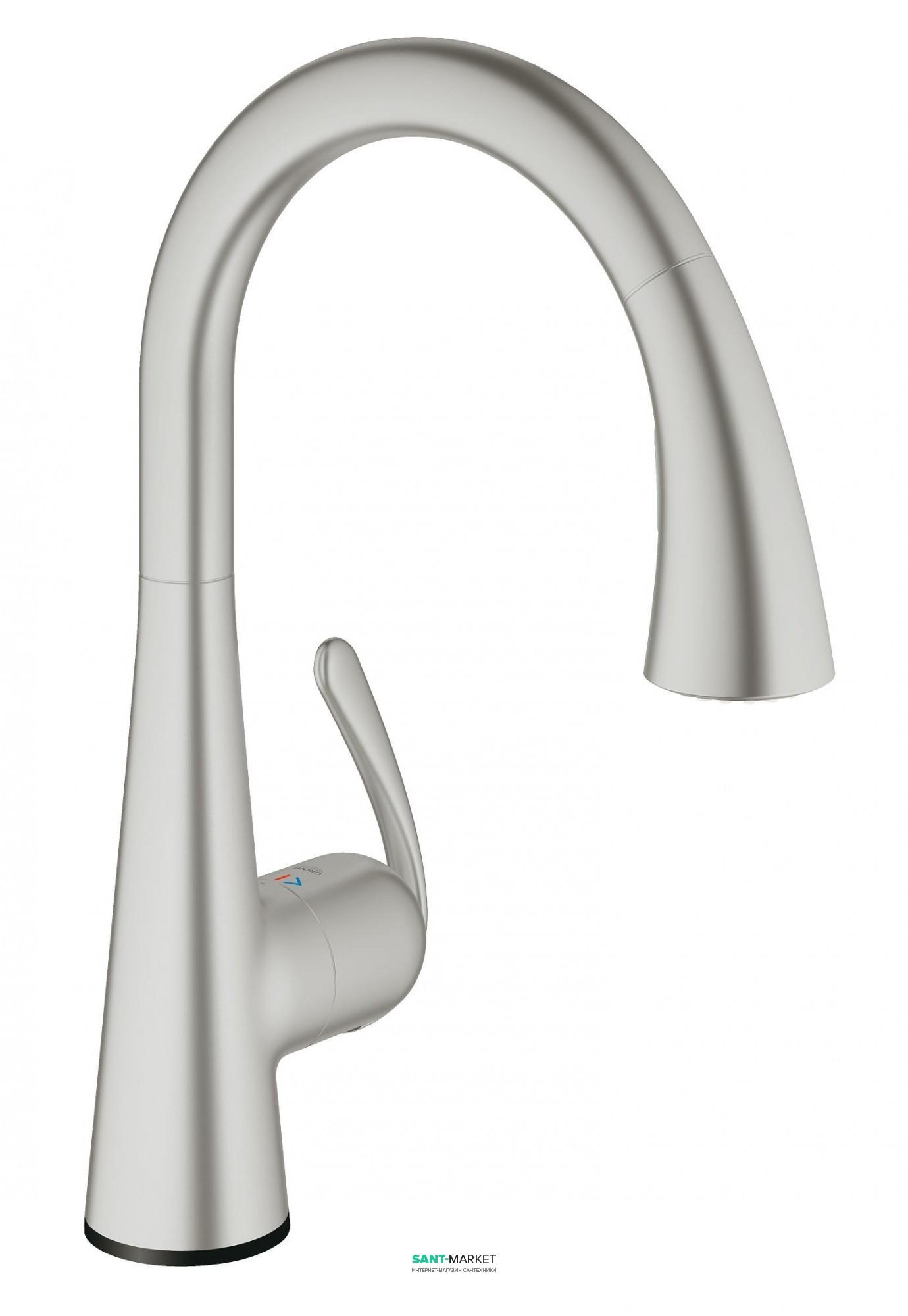 Сенсорний змішувач для кухні Grohe Zedra Touch суперсталь 30219DC1