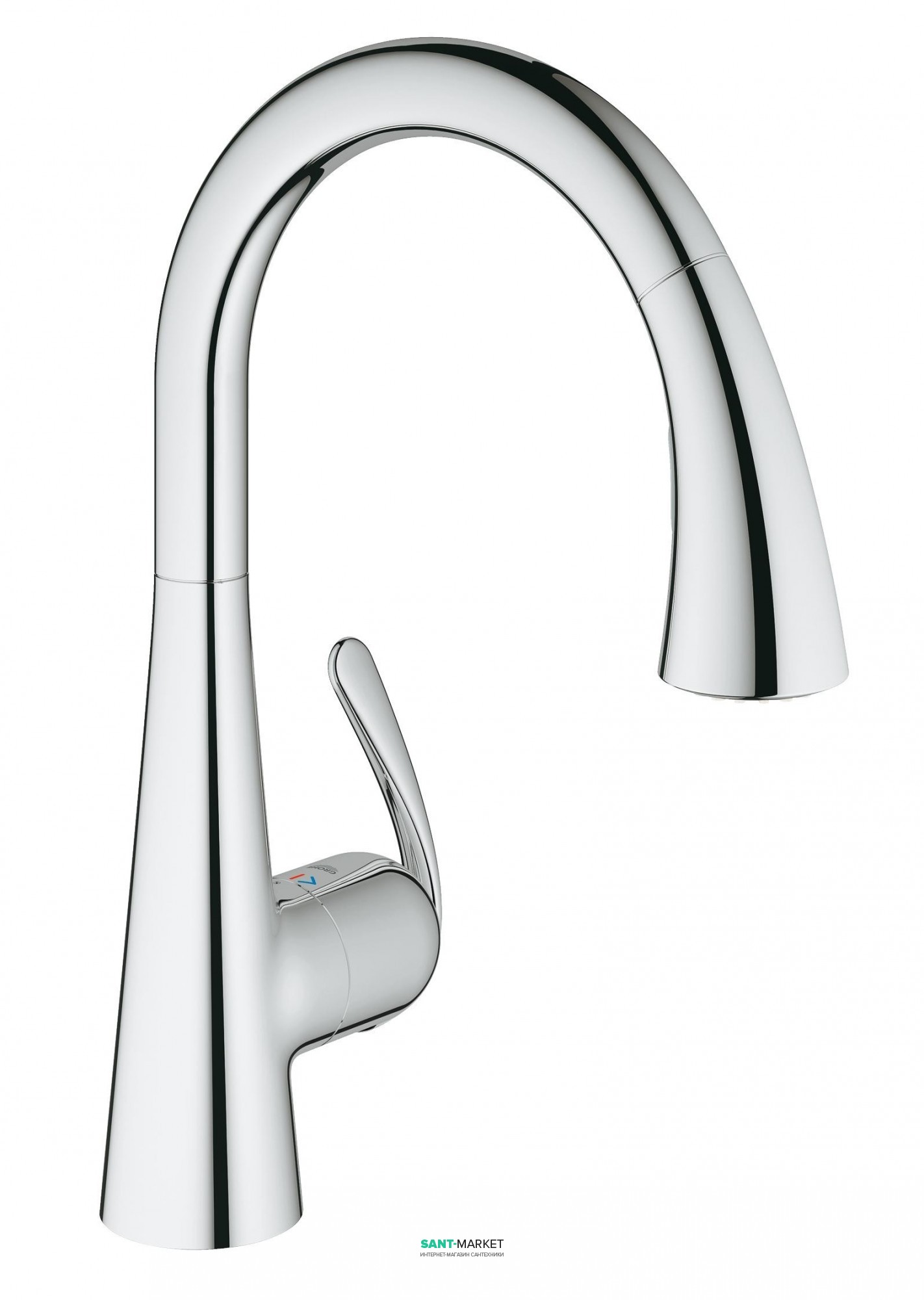 Смеситель для кухни Grohe Zedra с профессиональной лейкой хром 32294001