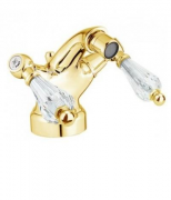 Смеситель для биде  на 1 отверстие Fiore GIOIELLI золото/Swarovski 08OO0632