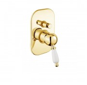 Смеситель для душа скрытого монтажа с переключателем Fiore IMPERIAL золото/керамика 83OO5134