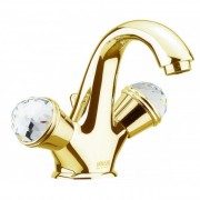 Змішувач для раковини на 1 отвір Fiore XT SKY золото / Swarovski 17OO0623